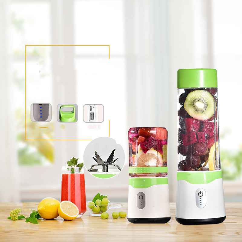 Rechargeable Portable Blender — 500ml + 300ml Dual Cup Juicer
