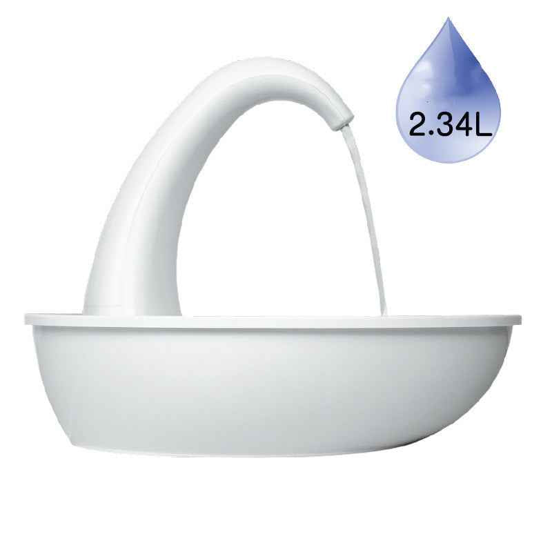 Swan Pet Drinking Fountain — 2.36L Filtered Water Dispenser