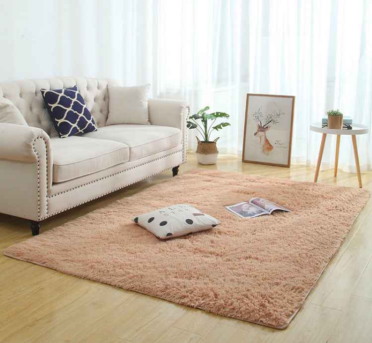 Silky Shaggy Rug — Modern Long Plush Carpet for Home