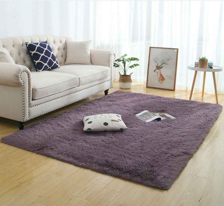 Silky Shaggy Rug — Modern Long Plush Carpet for Home
