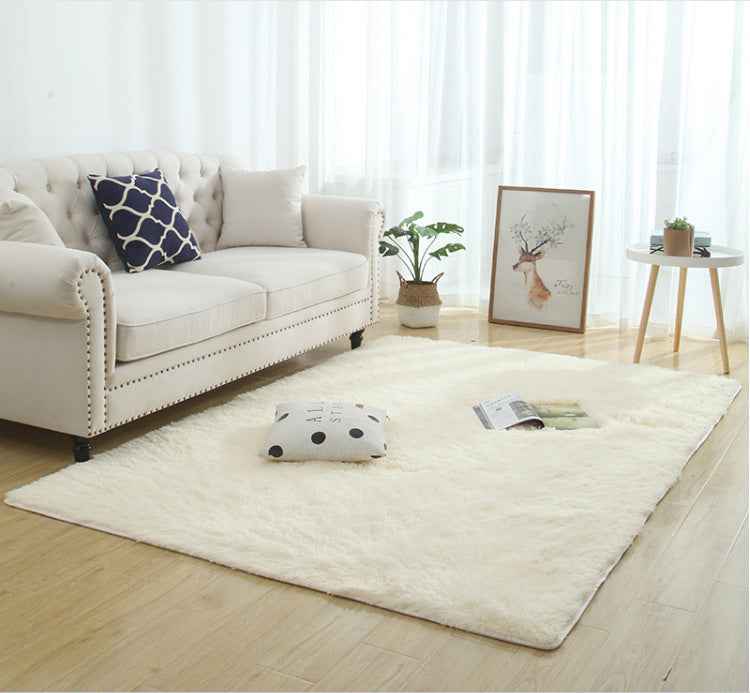Silky Shaggy Rug — Modern Long Plush Carpet for Home