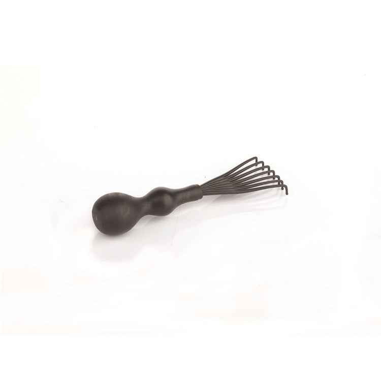 Masajeador manual de cuero cabelludo negro con puntas flexibles