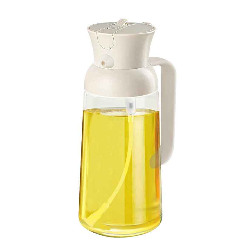 Dual-Use Oil Sprayer & Dispenser — Glass Kitchen Spray Bottle