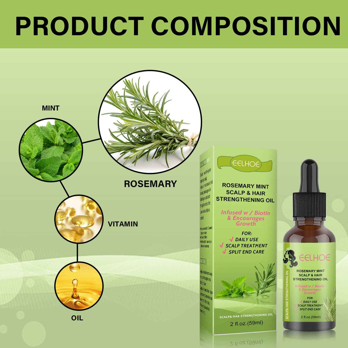Rosemary & Mint Hair Growth Serum — Natural Scalp Nourishment