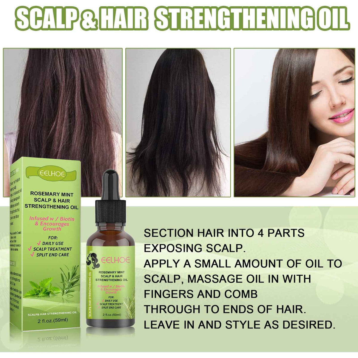Rosemary & Mint Hair Growth Serum — Natural Scalp Nourishment