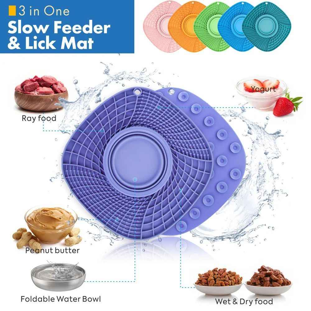 Non-Slip Slow Feeder Bowl — Anti-Gulping Puzzle Dish for Dogs & Cats