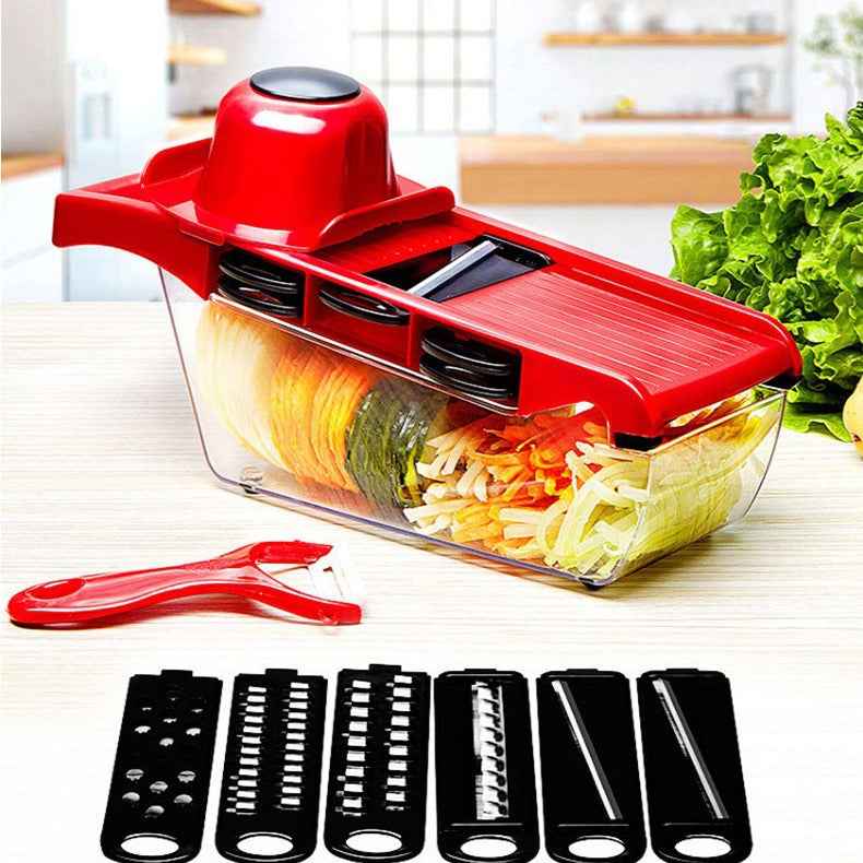 Multi-Function Vegetable Chopper — Potato Shredder with 6 Blades