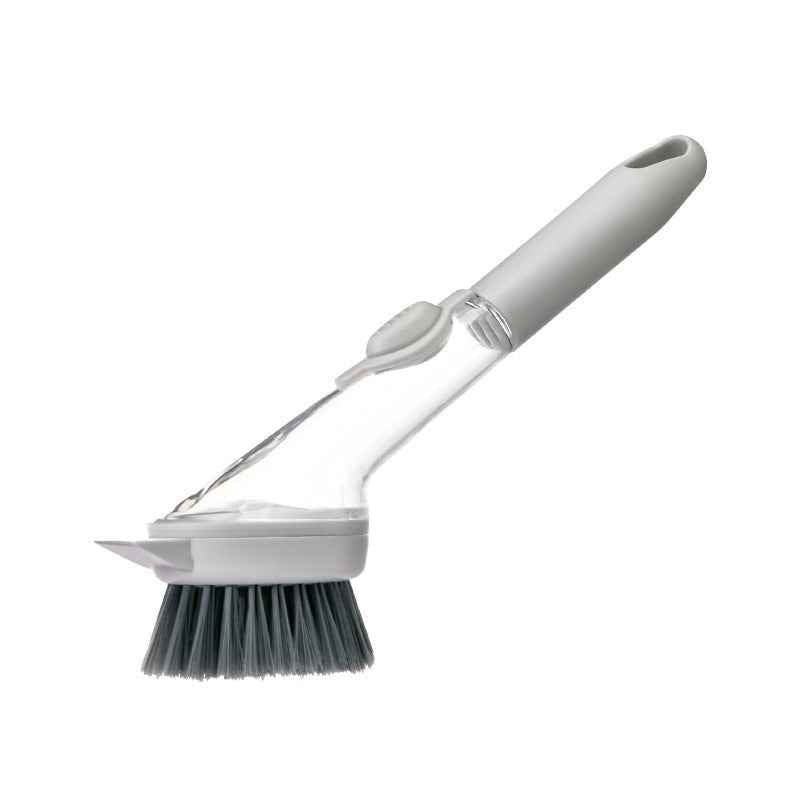 Soap-Dispensing Pot Scrubber — Hydraulic Kitchen Brush