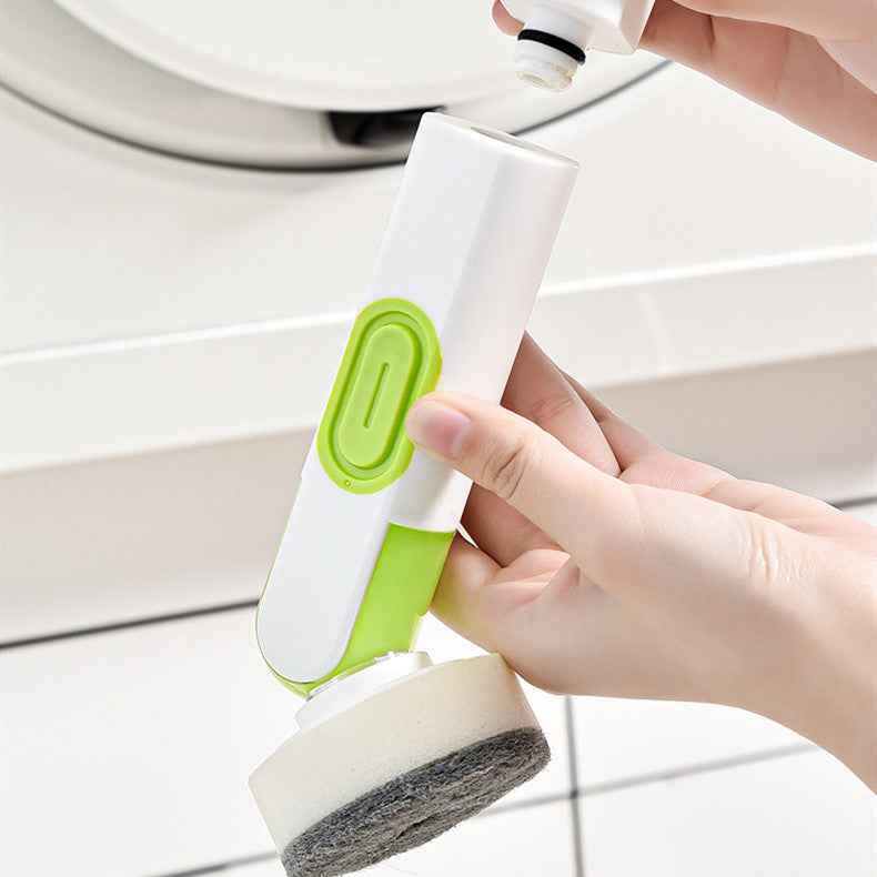 Soap-Dispensing Dish Brush — Long Handle with 2 Replacement Heads