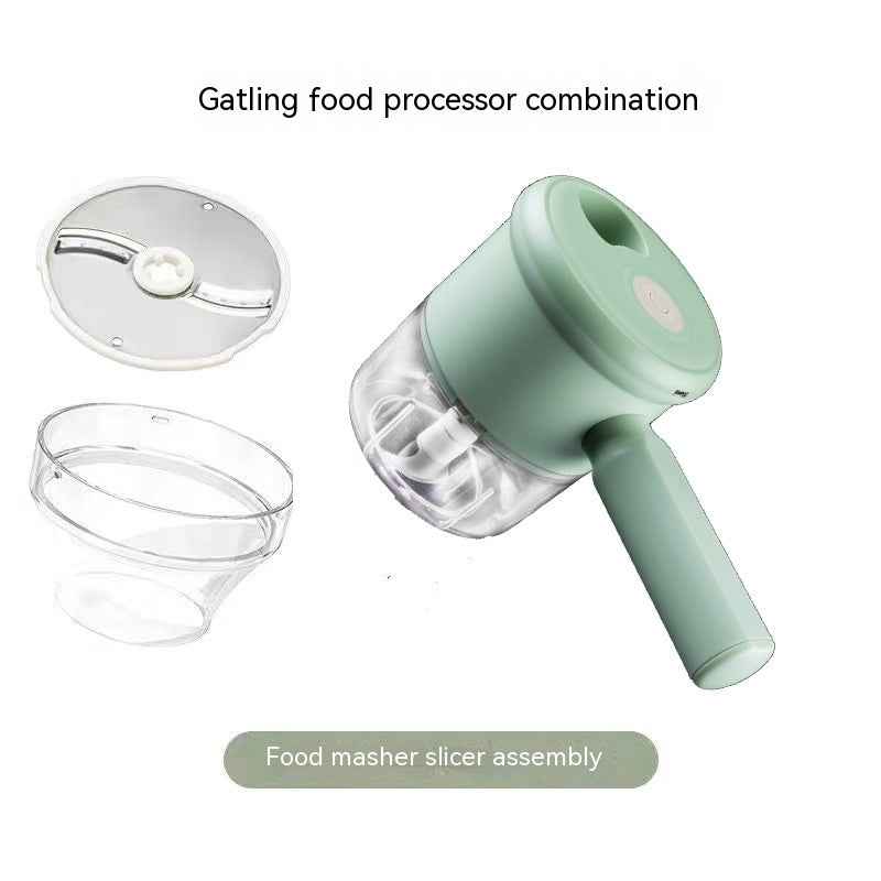 Electric Vegetable Chopper Set — Garlic Slicer & Cooking Hammer