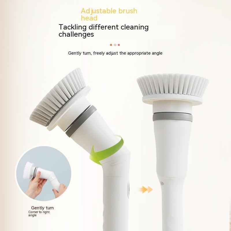 Electric Scrubber Brush — Telescopic Long Handle for Walls & Tiles