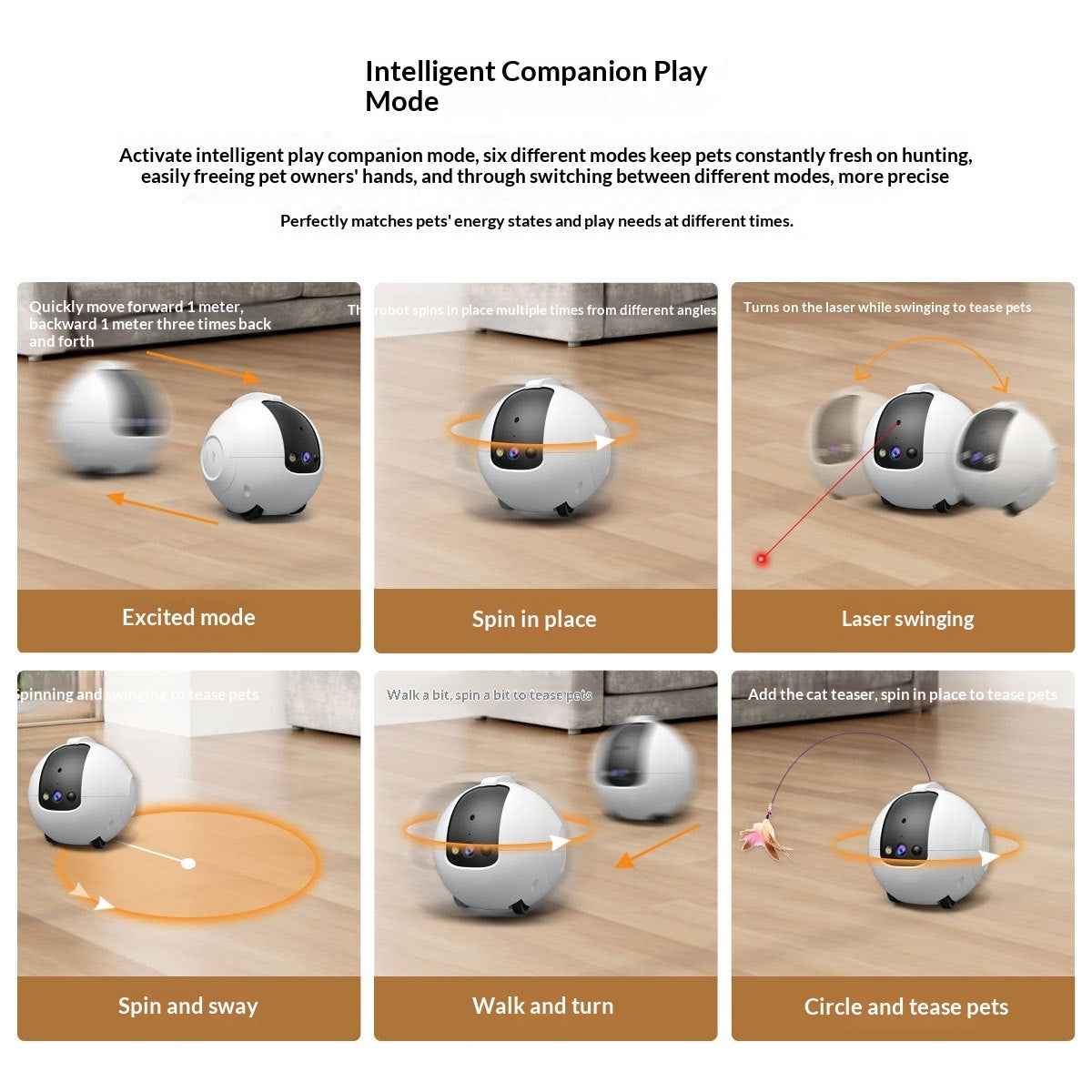 Pet AI Monitor & Interactive Tumbler Toy — Smart Camera