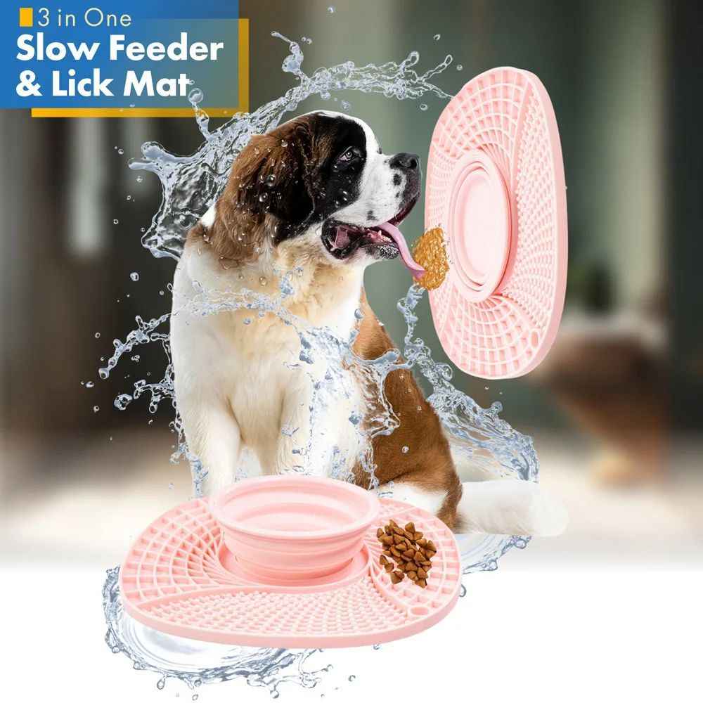 Non-Slip Slow Feeder Bowl — Anti-Gulping Puzzle Dish for Dogs & Cats