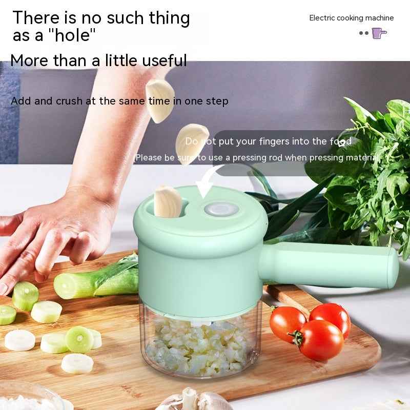 Electric Vegetable Chopper Set — Garlic Slicer & Cooking Hammer