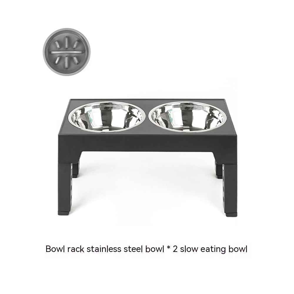 Elevated Dog Bowl Stand — Slow Feeder with Neck Protection