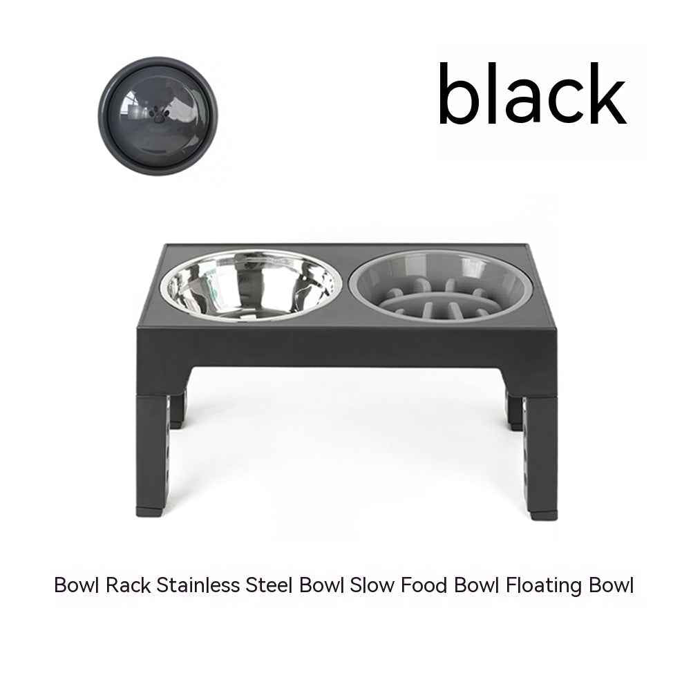 Elevated Dog Bowl Stand — Slow Feeder with Neck Protection