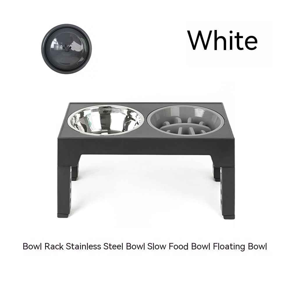 Elevated Dog Bowl Stand — Slow Feeder with Neck Protection