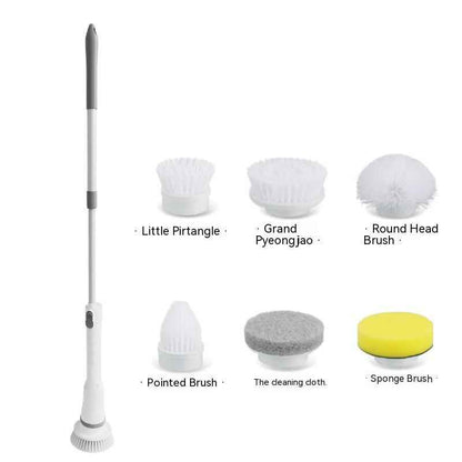 Electric Scrubber Brush — Telescopic Long Handle for Walls &amp; Tiles