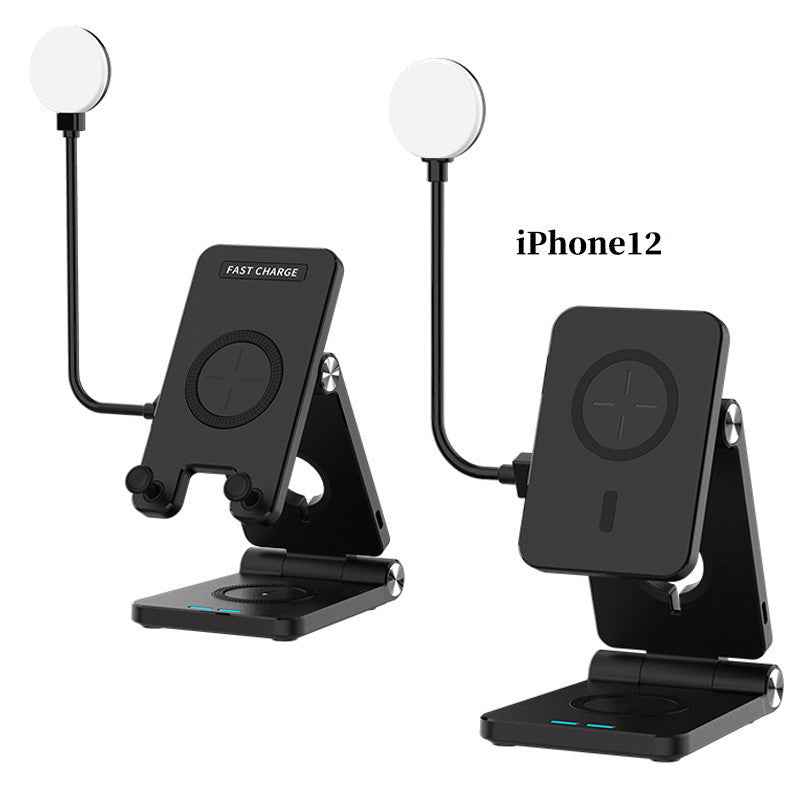 4-in-1 Magnetic Wireless Charger — Folding Stand for iPhone, Watch &amp; AirPods