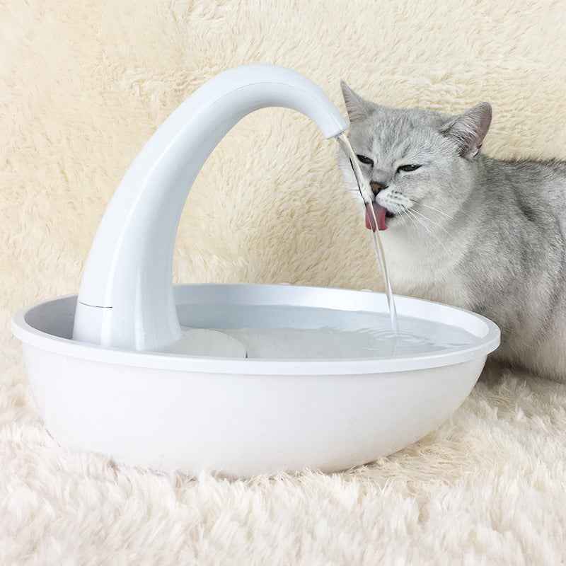 Swan Pet Drinking Fountain — 2.36L Filtered Water Dispenser