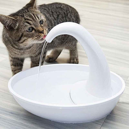Swan Pet Drinking Fountain — 2.36L Filtered Water Dispenser