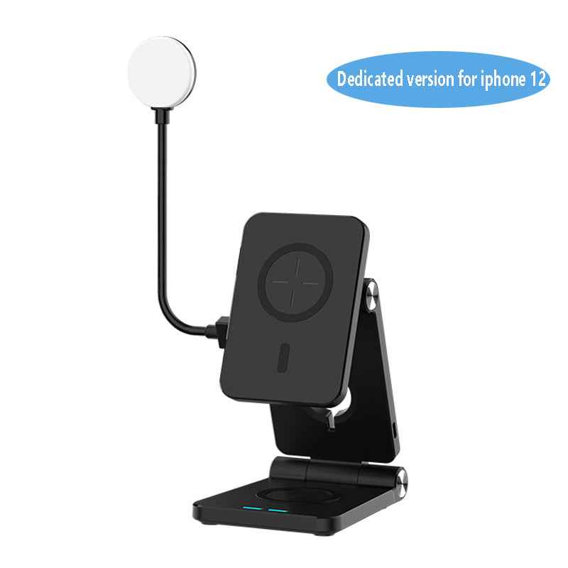 4-in-1 Magnetic Wireless Charger — Folding Stand for iPhone, Watch &amp; AirPods