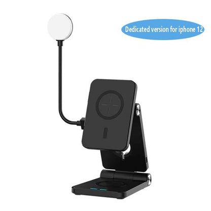 4-in-1 Magnetic Wireless Charger — Folding Stand for iPhone, Watch &amp; AirPods