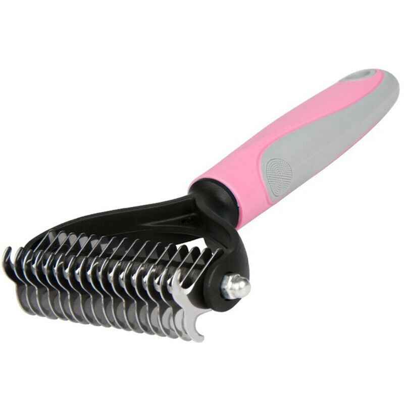 Double-Sided Dematting Brush — Deshedding Undercoat Rake