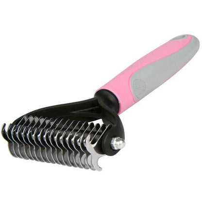 Double-Sided Dematting Brush — Deshedding Undercoat Rake