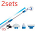 Cordless Electric Scrubber — Retractable Handle with 3 Brush Heads