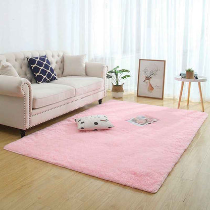 Silky Shaggy Rug — Modern Long Plush Carpet for Home