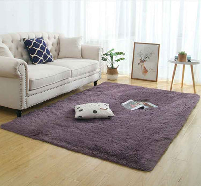 Silky Shaggy Rug — Modern Long Plush Carpet for Home