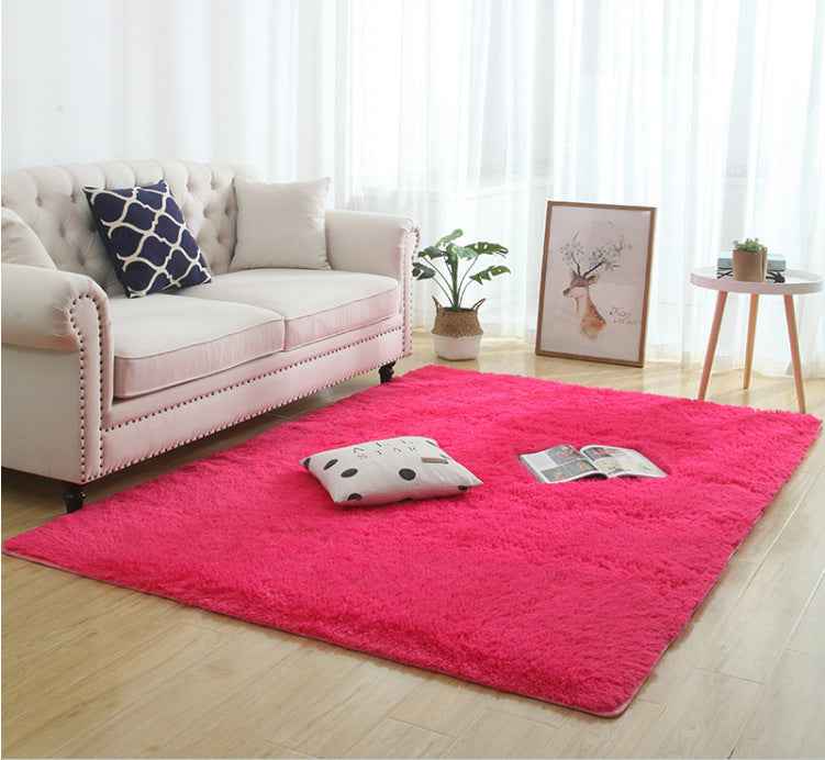 Silky Shaggy Rug — Modern Long Plush Carpet for Home