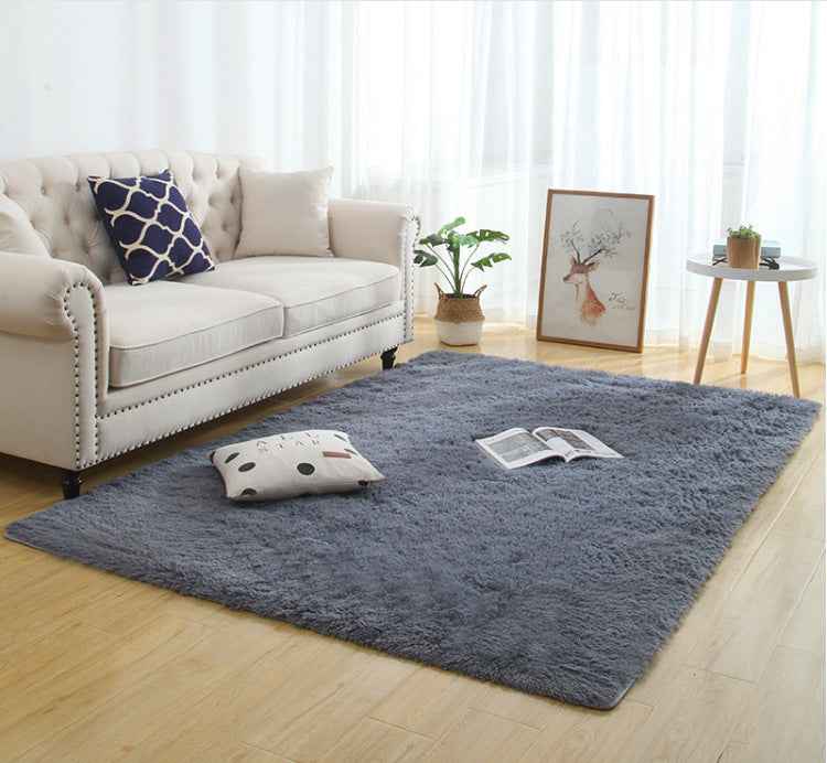 Silky Shaggy Rug — Modern Long Plush Carpet for Home