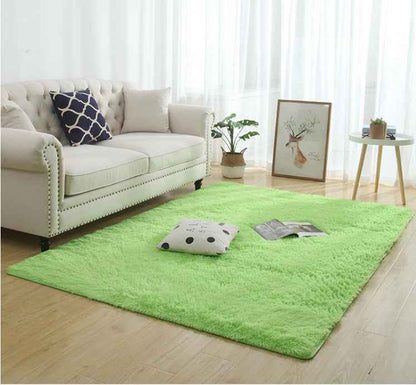 Silky Shaggy Rug — Modern Long Plush Carpet for Home