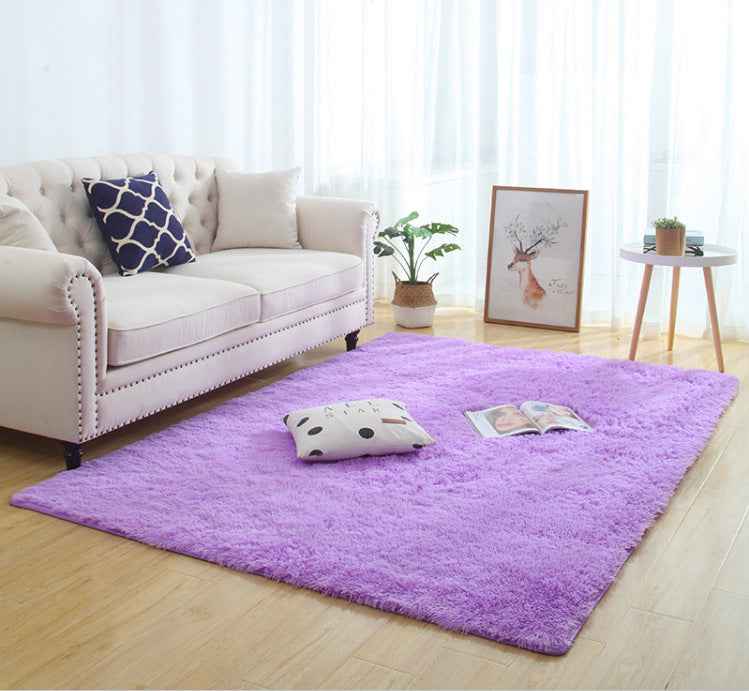 Silky Shaggy Rug — Modern Long Plush Carpet for Home