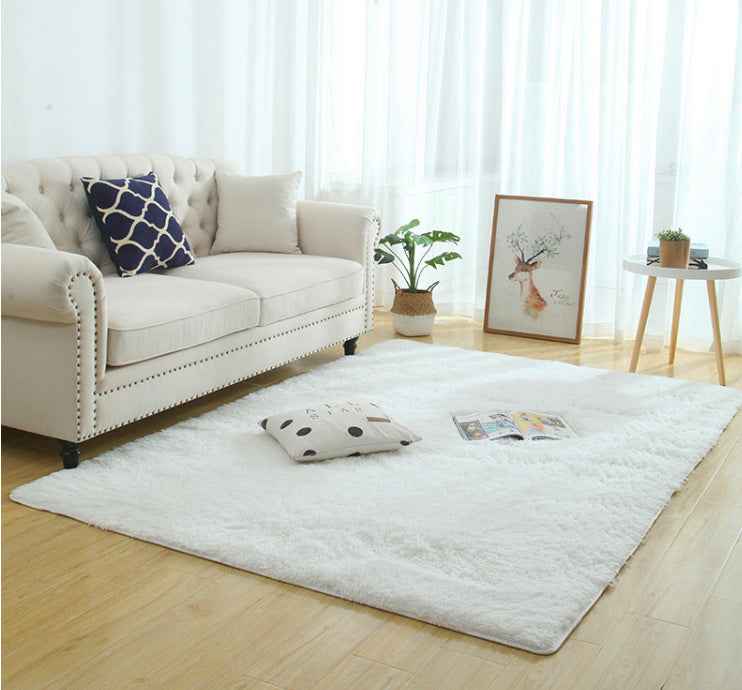 Silky Shaggy Rug — Modern Long Plush Carpet for Home