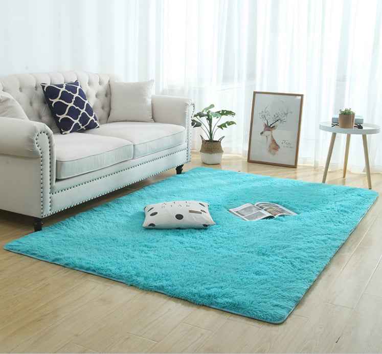 Silky Shaggy Rug — Modern Long Plush Carpet for Home