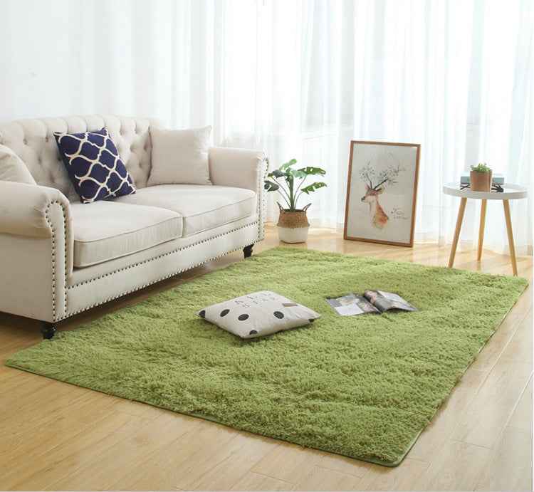 Silky Shaggy Rug — Modern Long Plush Carpet for Home