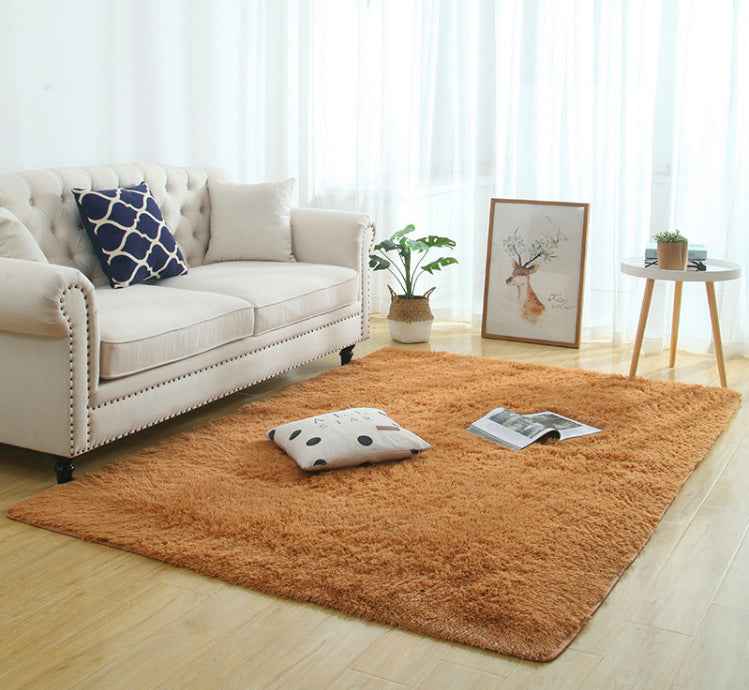 Silky Shaggy Rug — Modern Long Plush Carpet for Home