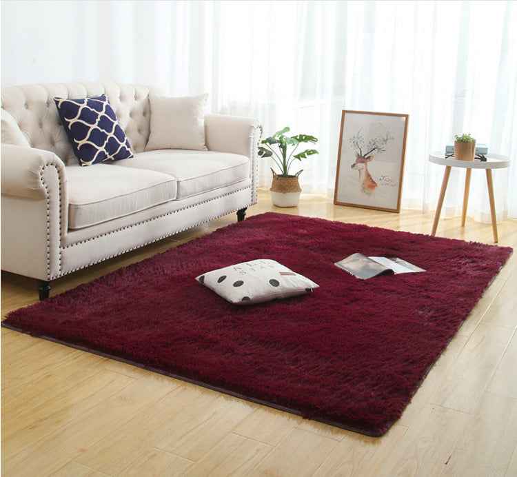 Silky Shaggy Rug — Modern Long Plush Carpet for Home