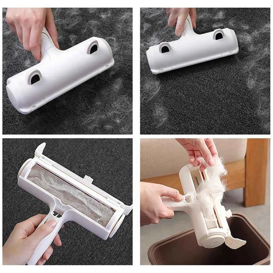 2-Way Pet Hair Remover Roller — Reusable Lint Brush