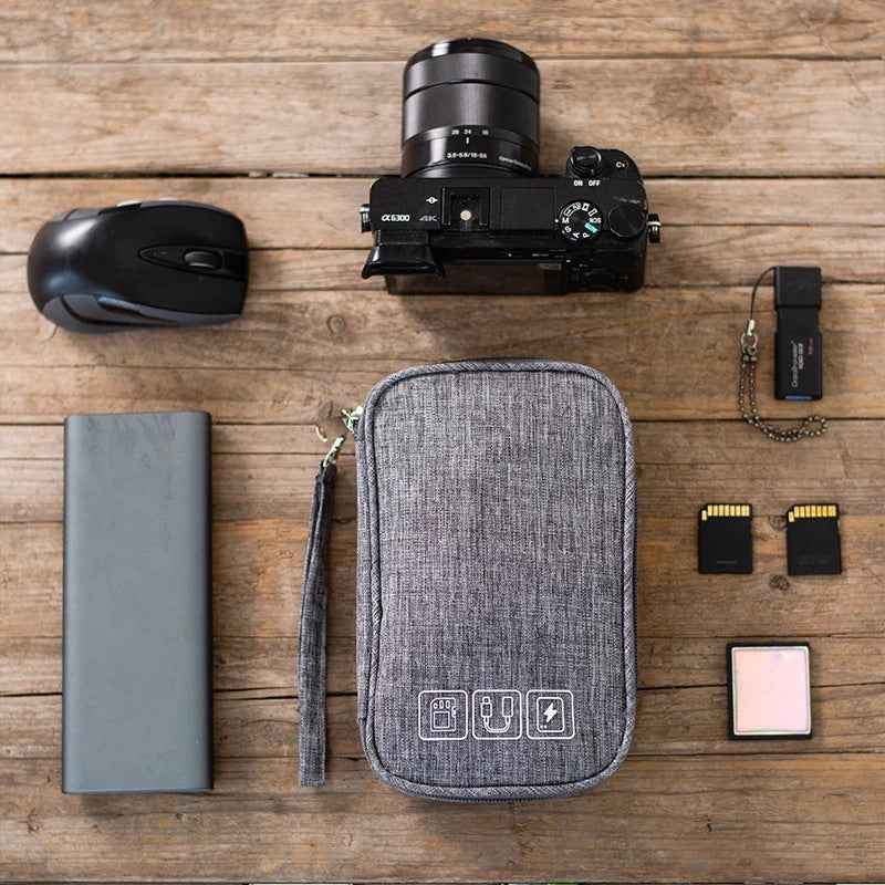 Travel Cable Organizer Bag — Waterproof Electronics Pouch