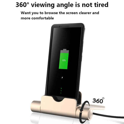 Desktop Phone Charger Stand — USB Cable Charging Base