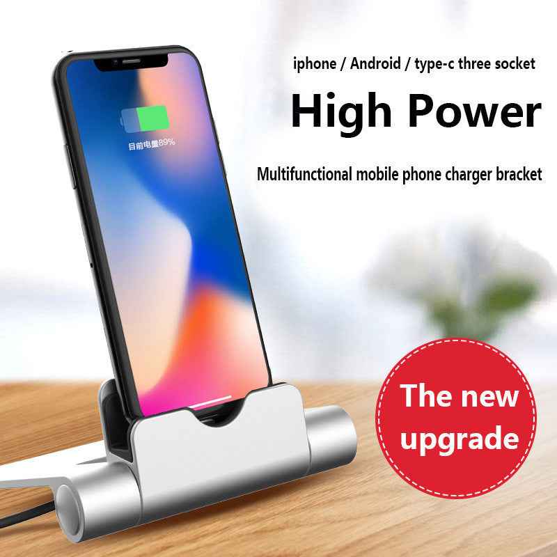 Desktop Phone Charger Stand — USB Cable Charging Base