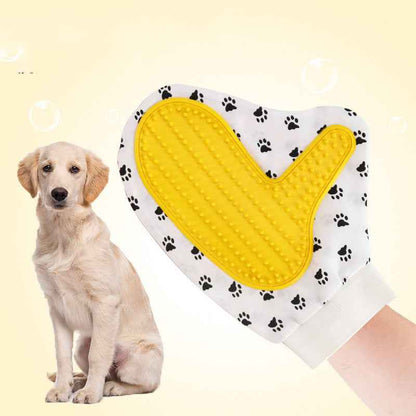 Silicone Pet Grooming Glove — Bath &amp; Deshedding Brush