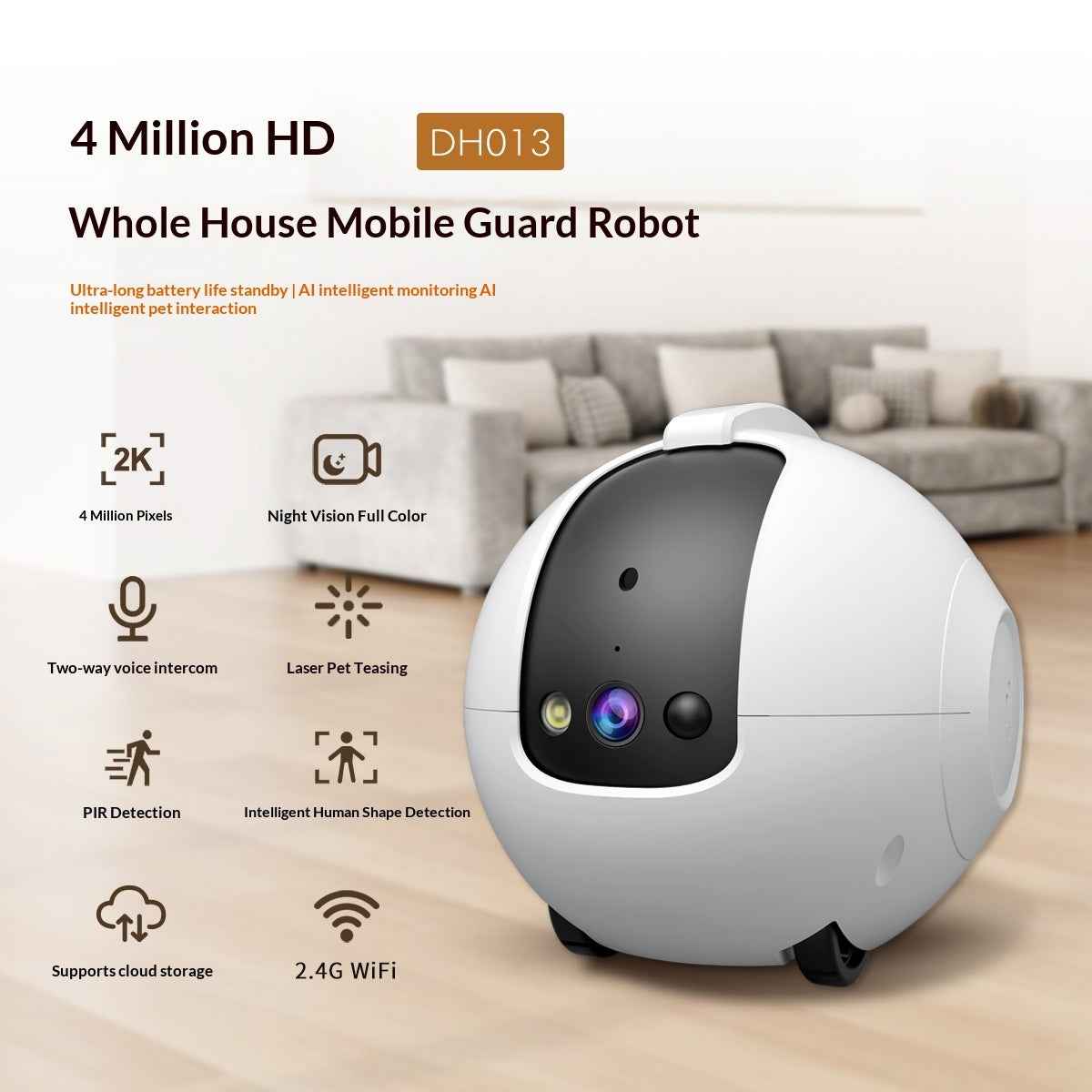 Pet AI Monitor &amp; Interactive Tumbler Toy — Smart Camera