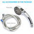 7-Function Handheld Shower Set — Head, Hose & Wall Bracket