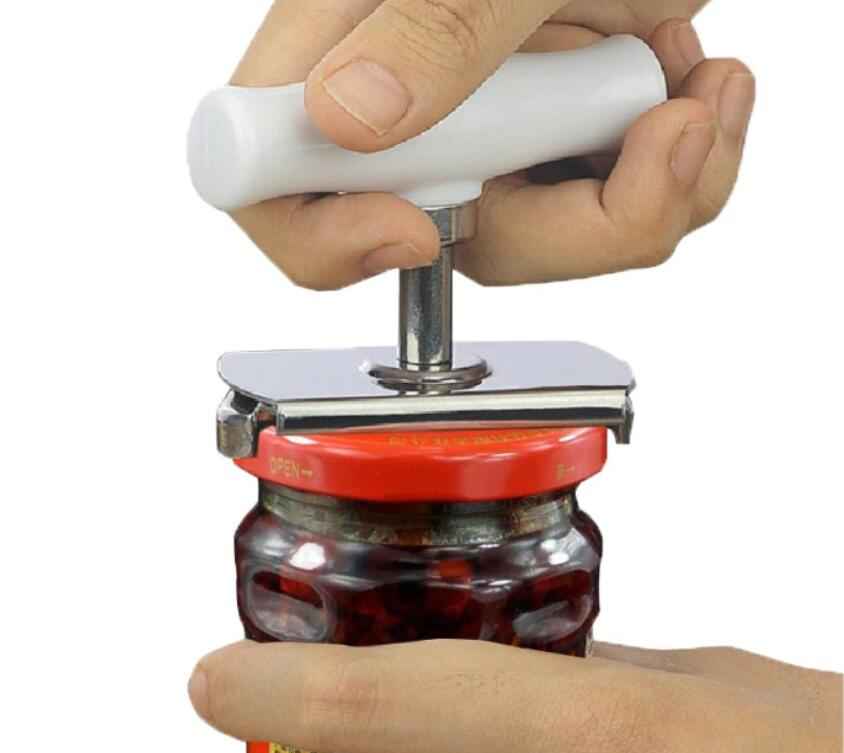 Adjustable Jar &amp; Can Opener — Stainless Steel Spiral Lid Remover