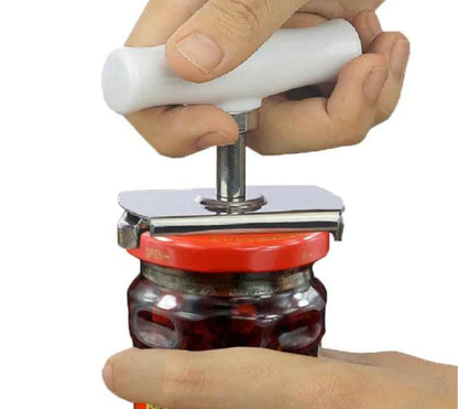 Adjustable Jar &amp; Can Opener — Stainless Steel Spiral Lid Remover